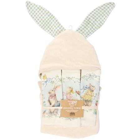 Garden Friends Hooded Towel Set - Cotton, Terrycloth
