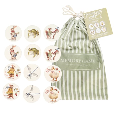 Memory Garden Travel Game - Wood, Cotton