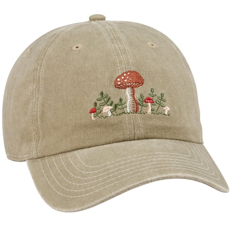 Snail & Mushroom Baseball Cap - Cotton, Metal