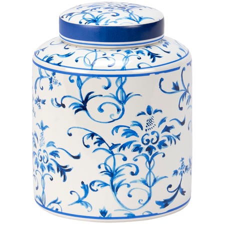 Indigo Ginger Jar - Ceramic