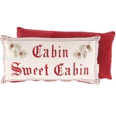 Cabin Sweet Cabin Pillow - Corduroy, Zipper