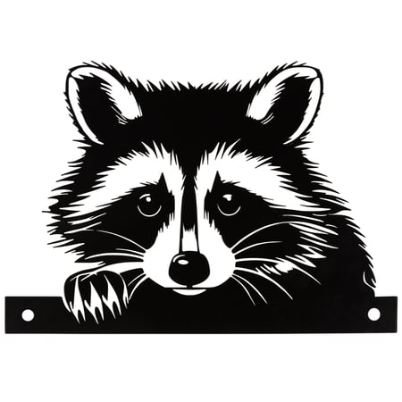 Raccoon Metal Outdoor Art - Metal