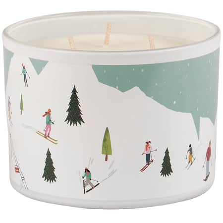 Skiing Fun Candle - Soy Wax, Glass, Cotton