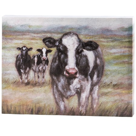 Dairy Cows Canvas Wall Art - Wood, Canvas
