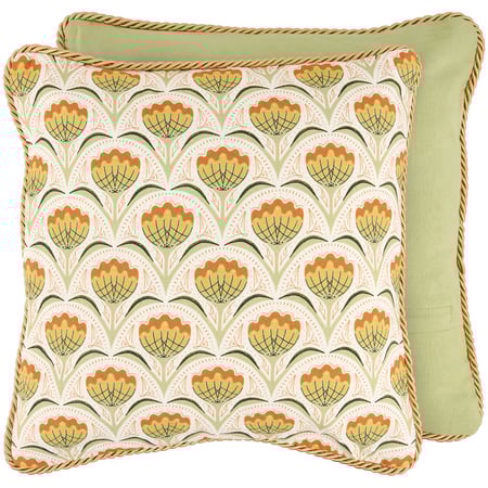 Nouveau Floral Pillow - Cotton, Zipper