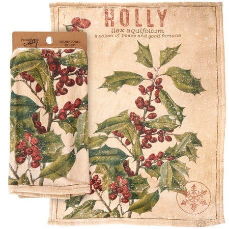 Holly Kitchen Towel - Cotton, Terrycloth