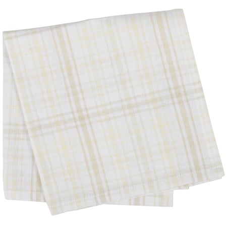 Gray Plaid Napkin Set - Cotton