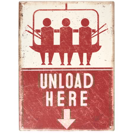 Unload Here Wall Decor - Metal