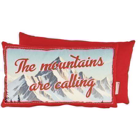 The Mountains Are Calling Pillow - Cotton, Zipper