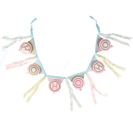 Ho Ho Ho Pennant Banner - Paper, Fabric