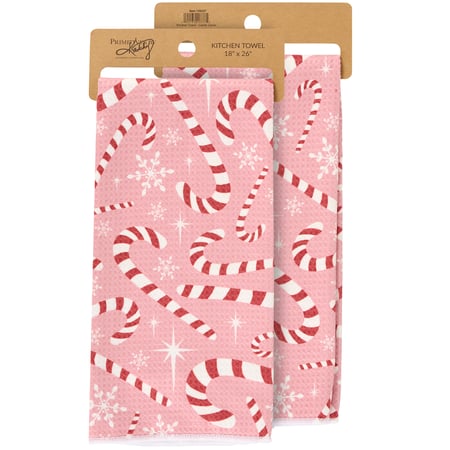 Candy Canes Kitchen Towel - Microfiber