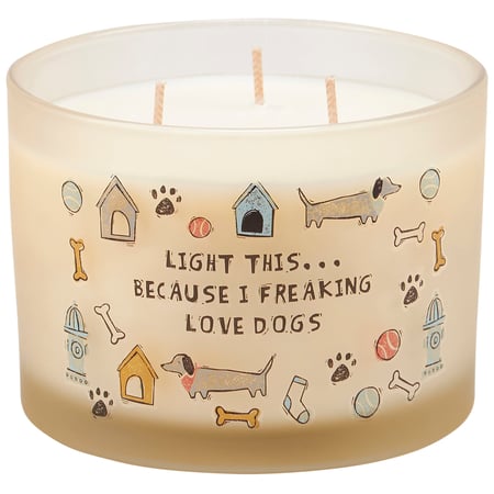 Love Dogs Candle - Soy Wax, Glass, Cotton