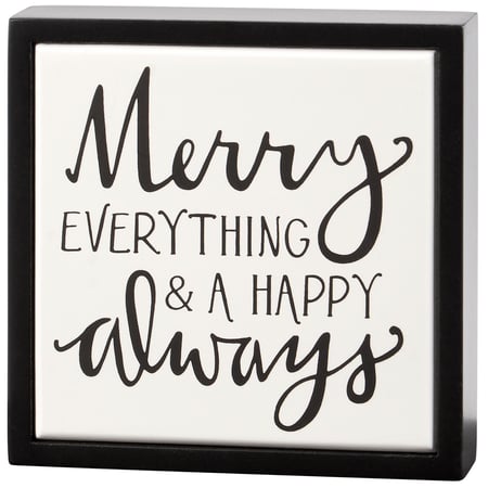 Happy Always Box Sign Mini - Wood