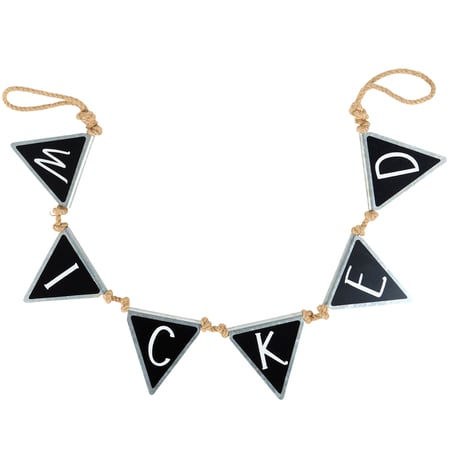 Wicked Pennant Banner - Metal, Jute