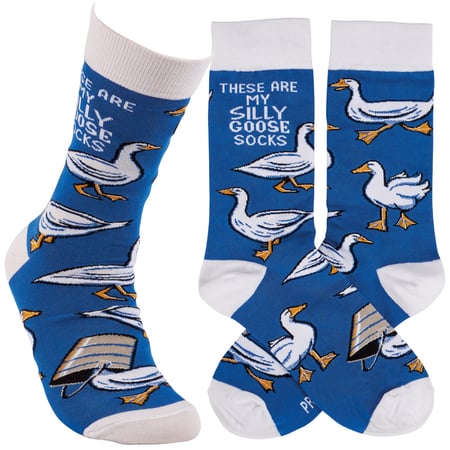 These Are My Silly Goose Socks - Cotton, Nylon, Spandex