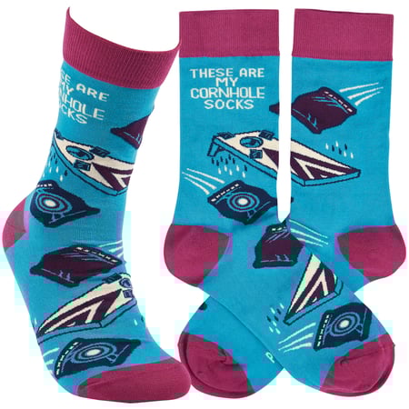 These Are My Cornhole Socks - Cotton, Nylon, Spandex