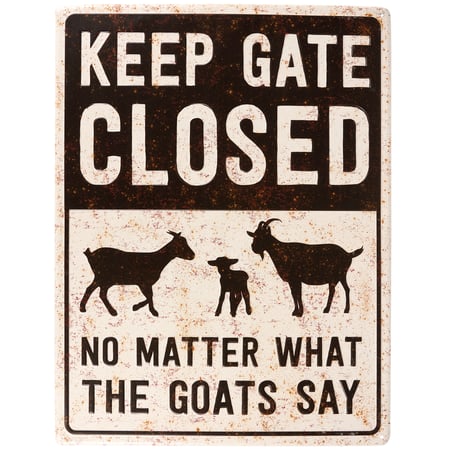 Keep Gate Closed Wall Decor - Metal