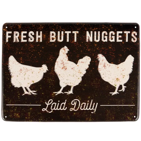 Fresh Butt Nuggets Wall Decor - Metal