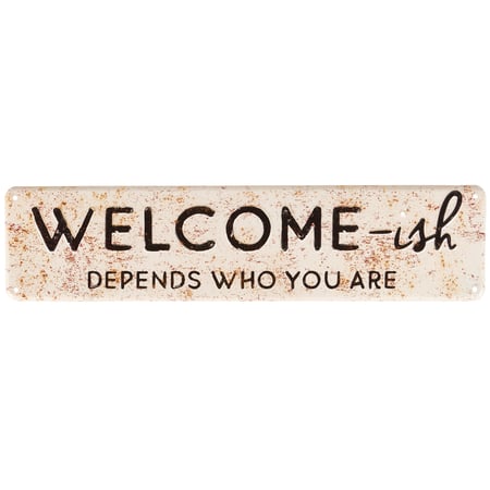 Welcomeish Wall Decor - Metal