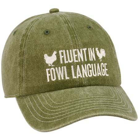 Fluent In Fowl Language Baseball Cap - Cotton, Metal