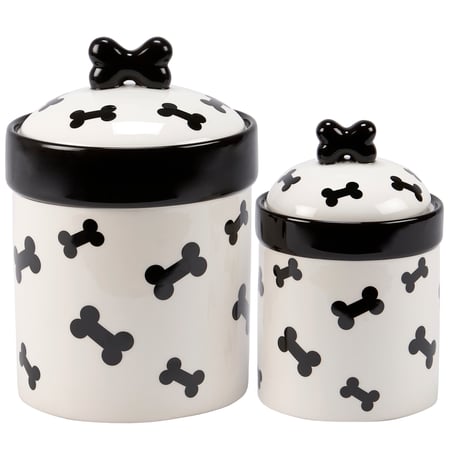 Dog Bones Canister Set - Stoneware