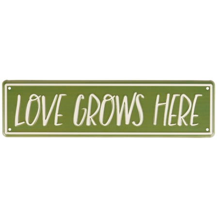 Love Grows Here Wall Decor - Metal