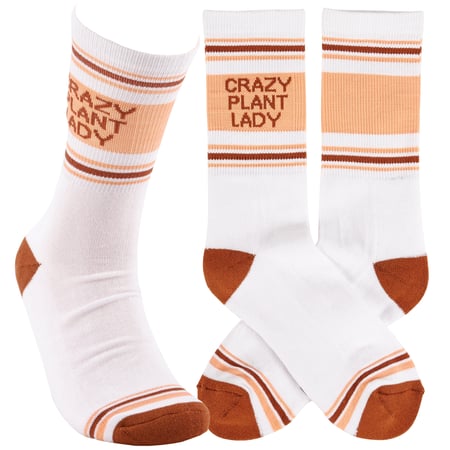 Crazy Plant Lady Socks - Cotton, Nylon, Spandex