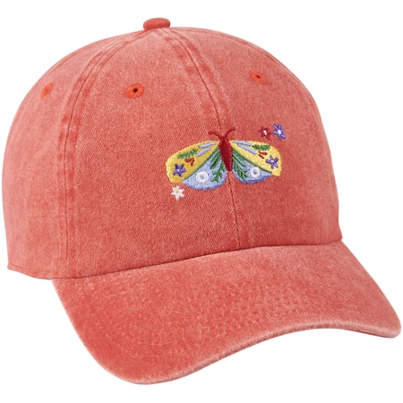 Butterfly Baseball Cap - Cotton, Metal