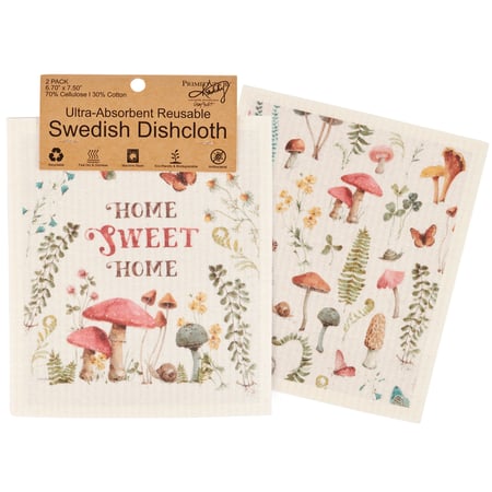 Home Sweet Home Swedish Dishcloth Set - Cellulose, Cotton