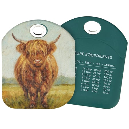 Highland Cow Bowl Scraper - Silicone, Stainless Steel