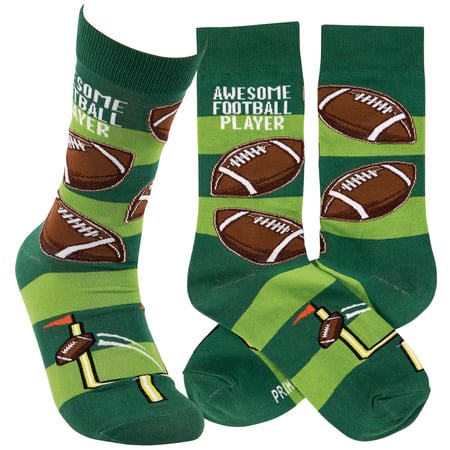 Awesome Football Player Socks - Cotton, Nylon, Spandex
