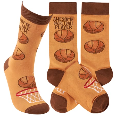 Awesome Basketball Player Socks - Cotton, Nylon, Spandex