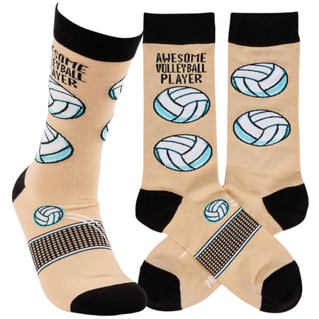 Awesome Volleyball Player Socks - Cotton, Nylon, Spandex