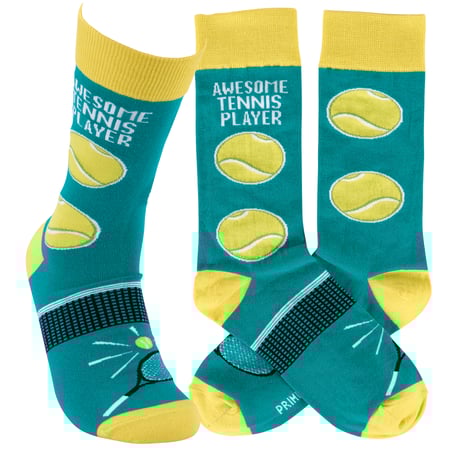 Awesome Tennis Player Socks - Cotton, Nylon, Spandex