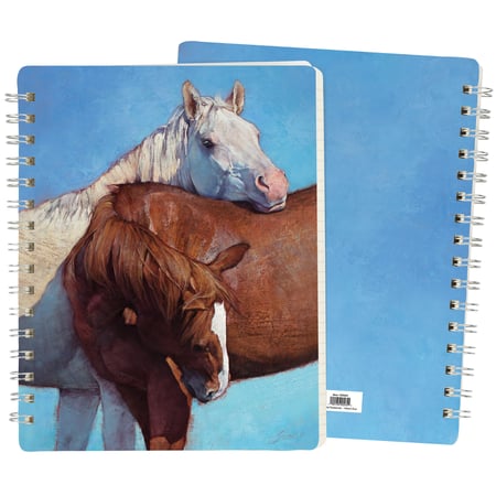 Horse Duo Spiral Notebook - Paper, Metal