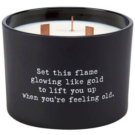 Age Poetry Candle - Soy Wax, Glass, Wood