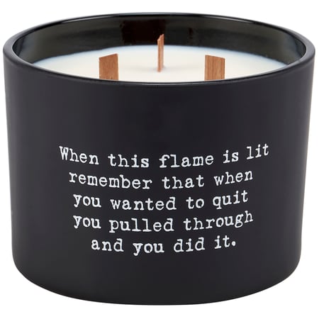 You Did It Poetry Candle - Soy Wax, Glass, Wood