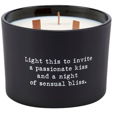 Romance Poetry Candle - Soy Wax, Glass, Wood