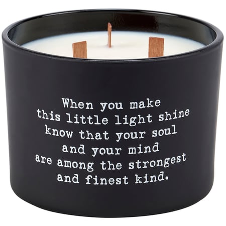 Your Mind Poetry Candle - Soy Wax, Glass, Wood