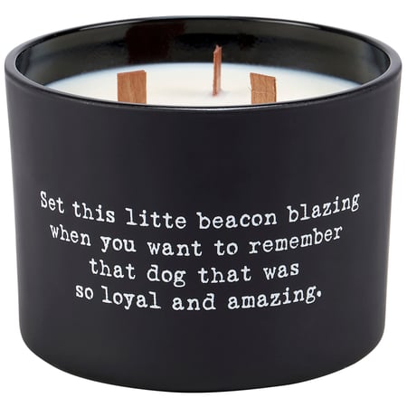 Loyal Dog Poetry Candle - Soy Wax, Glass, Wood