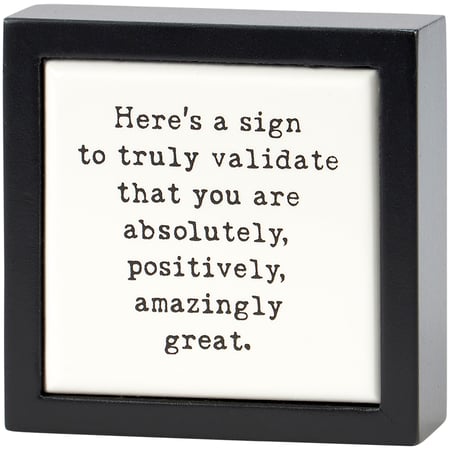 Truly Amazing Box Sign Mini - Wood