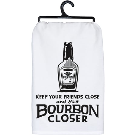 Keep Friends And Bourbon Kitchen Towel - Cotton