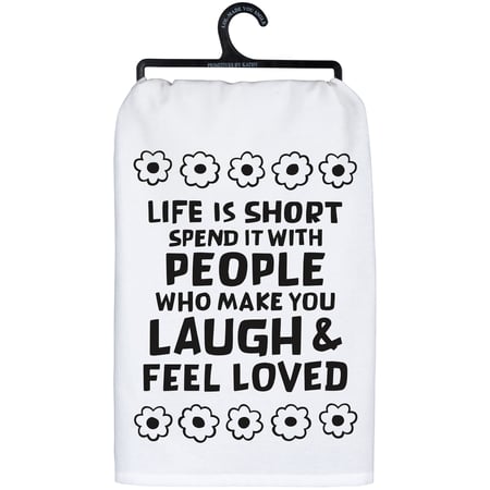 Laugh Feel Loved Kitchen Towel - Cotton