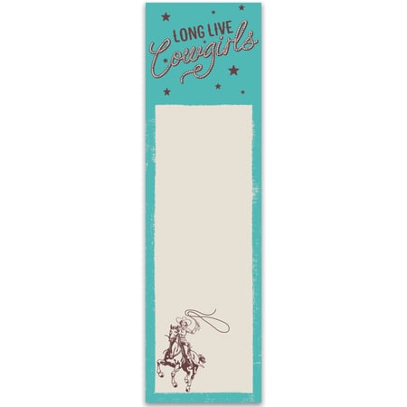 Long Live Cowgirls List Pad - Paper, Magnet