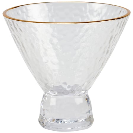 Small Gold Rim Martini Glass - Glass