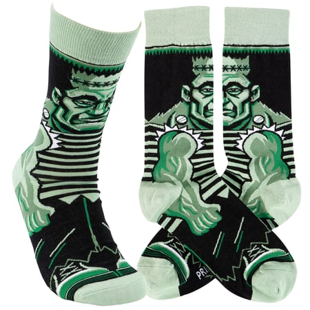 Frankenstein Socks - Cotton, Nylon, Spandex