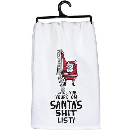 You're On Santa's List Kitchen Towel - Cotton