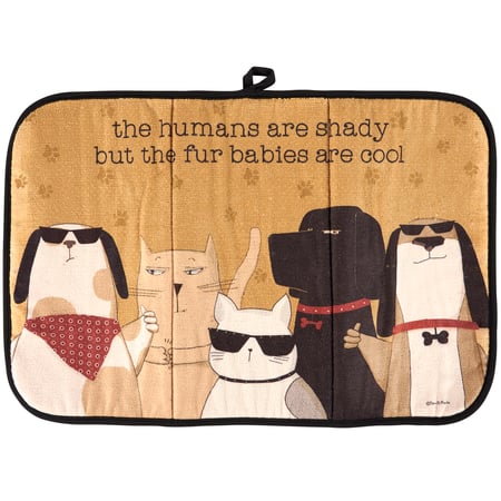 Fur Babies Are Cool Drying Mat - Polyester, Foam