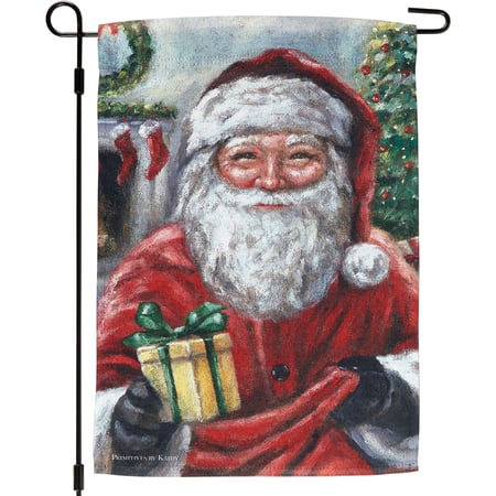 Christmas Eve Santa Garden Flag - Polyester