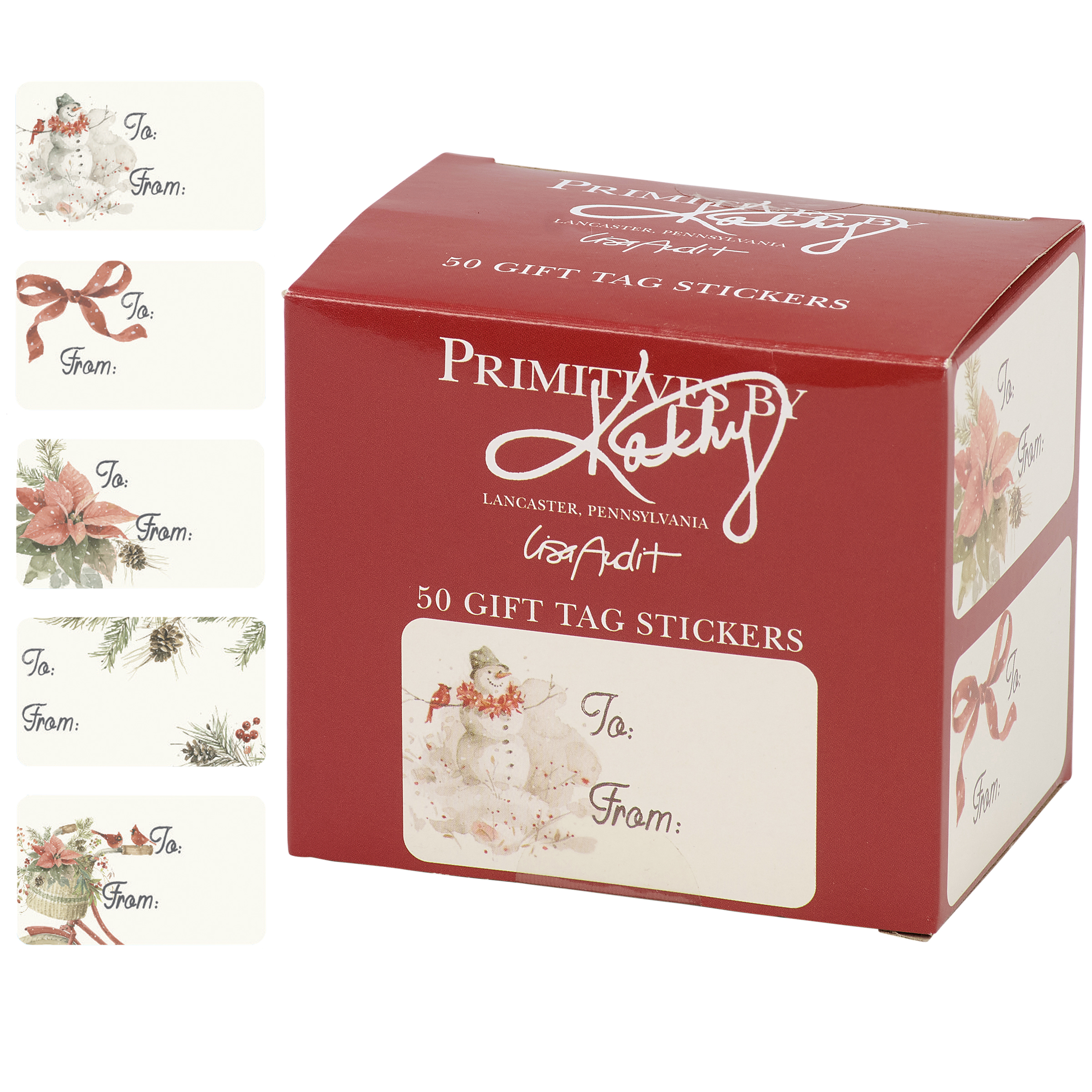 Poinsettia Gift Tags - Paper